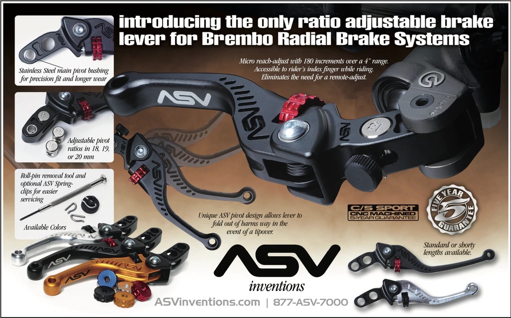 ASV Inventions F3 Series Brake Lever for Brembo & Magura Radial Masters ASV Inventions F3 Series Brake Lever for Brembo & Magura Radial Masters